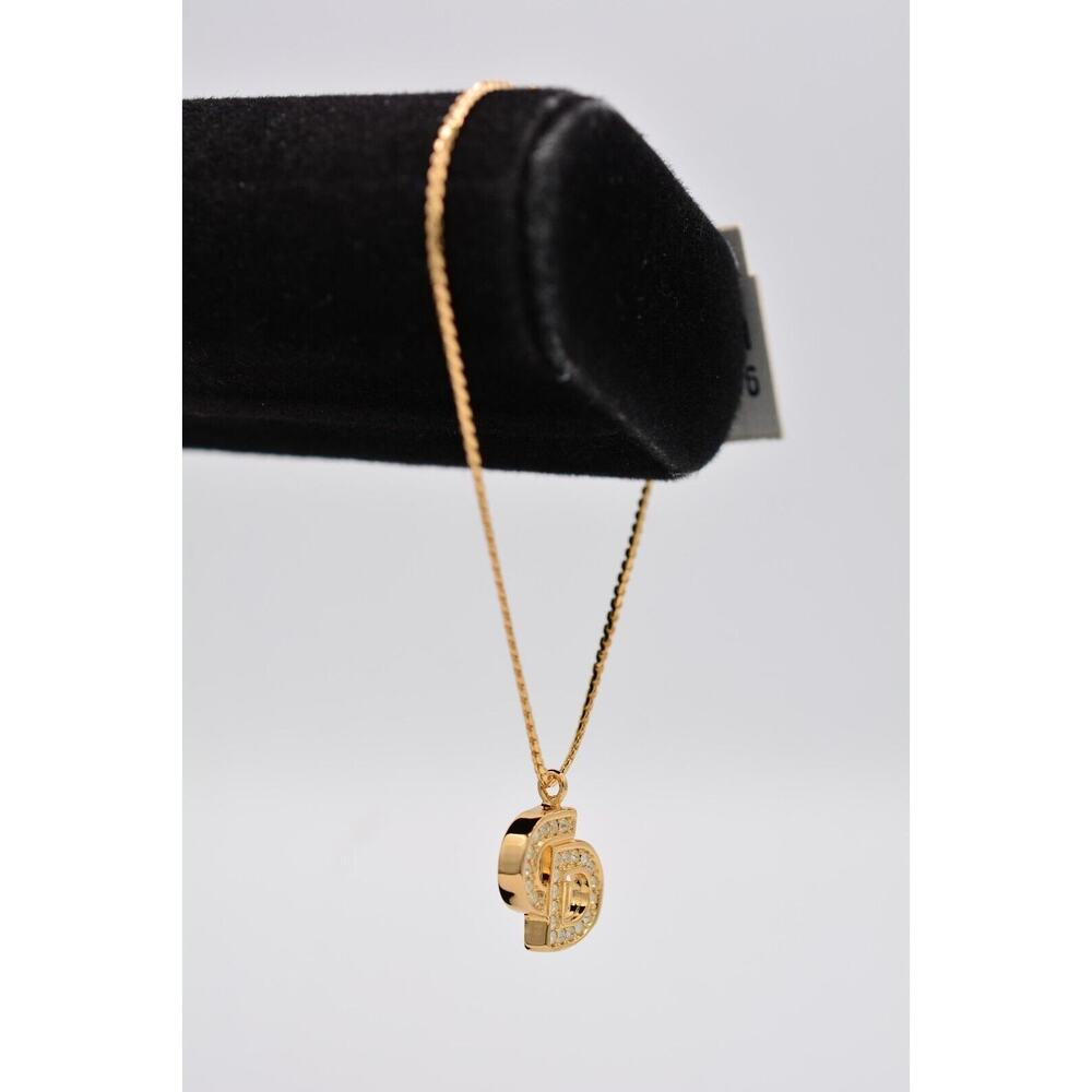Christian Dior Vintage CD Charm Bracelet Gold Chain Crystal Logo NOS Signed BinA - Picture 6 of 12